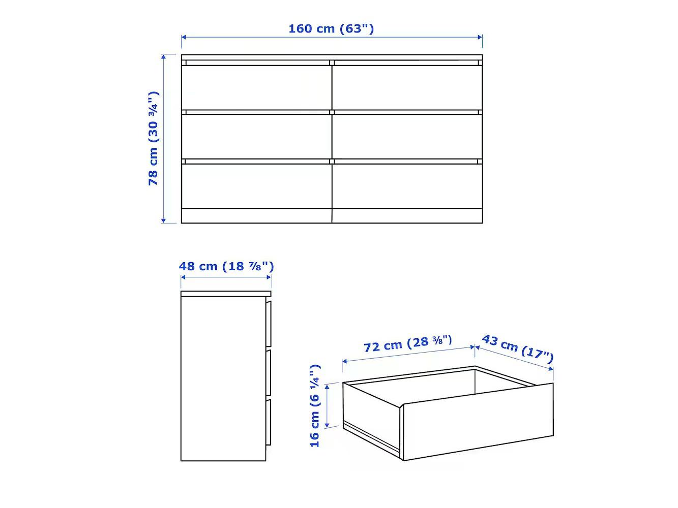 Комод Мальм 23 beige ИКЕА (IKEA) изображение товара