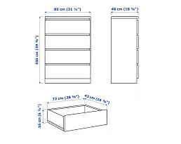 Изображение товара Комод Мальм 16 beige ИКЕА (IKEA) на сайте adeta.ru