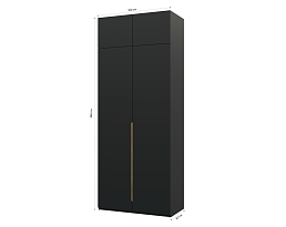 Изображение товара Распашной шкаф Пакс Альхейм 22 black (gold) ИКЕА (IKEA) на сайте adeta.ru